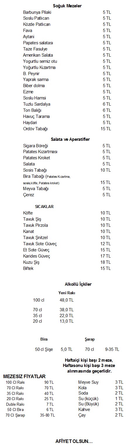Sadece Meyhane Men�